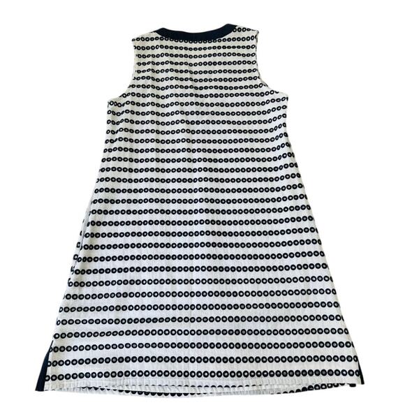 Duffield Lane Eyelet Bridgeport White Navy Tunic Shift Dress Size Large Nautical - Picture 7 of 8